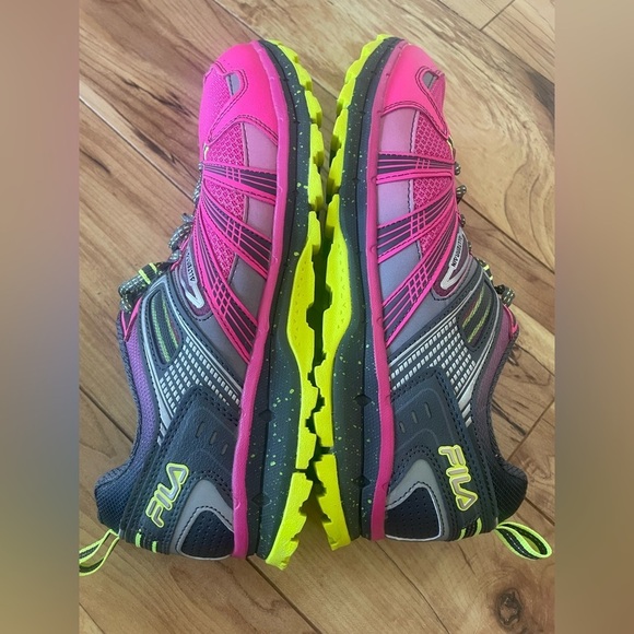 Fila memory TKO TT 4.0 ombré Pink Yellow Athletic Shoes trail running Womens 11 - Picture 8 of 13